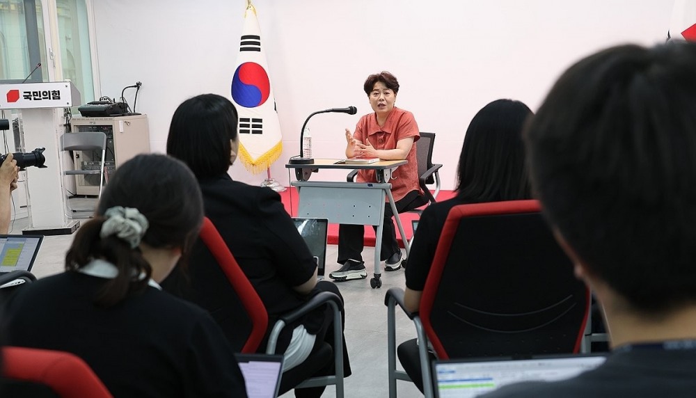 윤희숙 혁신위원장 기자간담회(사진=연합뉴스)