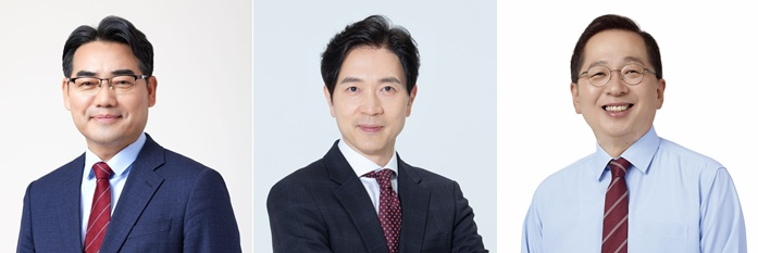 (사진왼쪽부터) 이성권, 박성훈, 조승환.(제공=국민의힘 부산시당)
