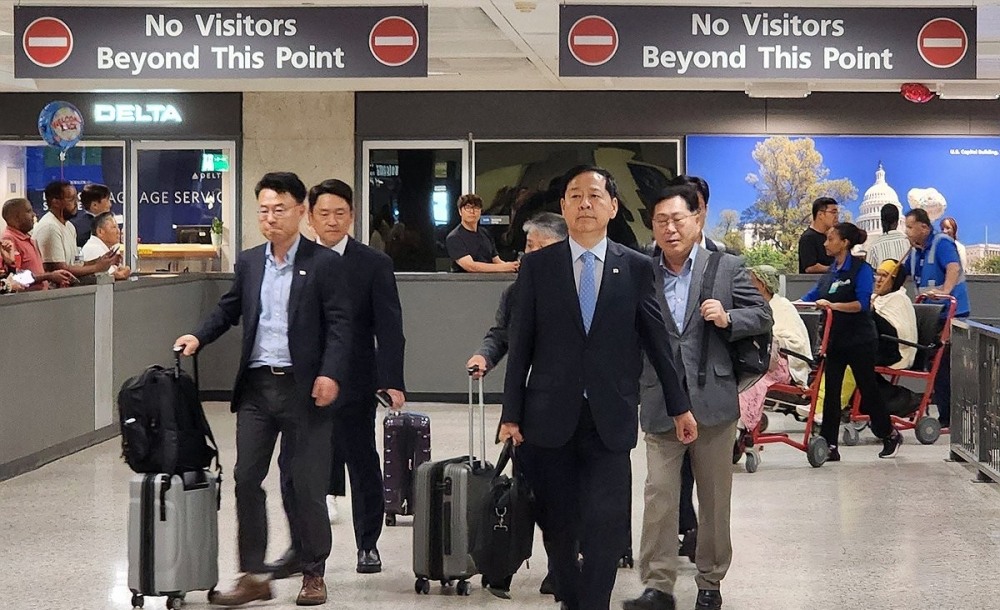 미국 도착한 구윤철 부총리 겸 기재부 장관(사진=연합뉴스)