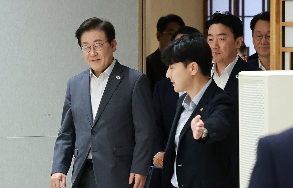 전국 시도지사 간담회 참석하는 이재명 대통령(사진=연합뉴스)