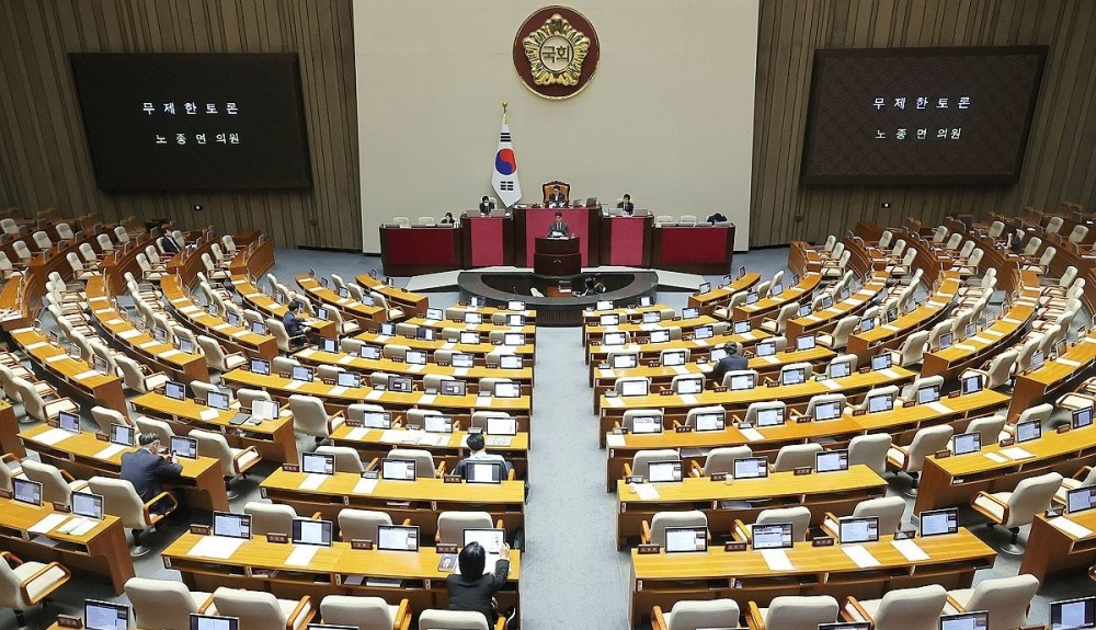 방송3법 무제한토론 진행하는 국민의힘(사진=연합뉴스)