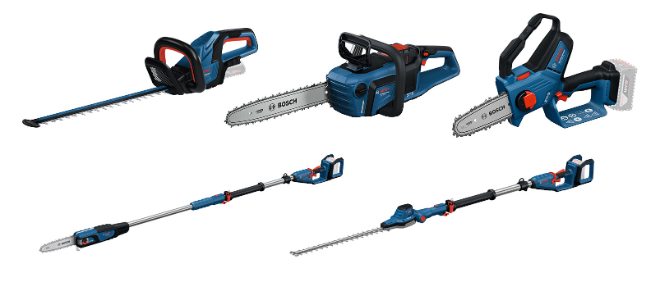 시계방향으로 GHE 18V-50 (II), GKE 18V-40, GKE 18V-15, GHE 18V-50 TP, GKE 18V-25 TP 이미지.(사진=보쉬 전동공구)