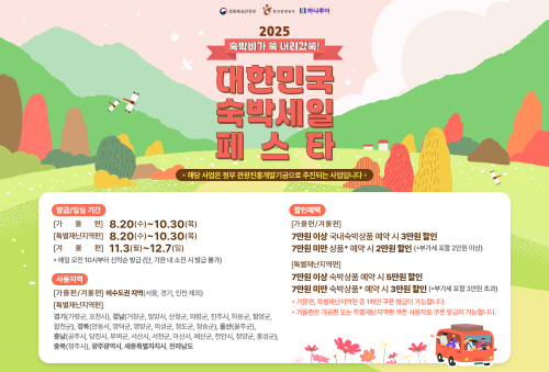 하나투어, '2025 하반기 숙박세일페스타' 참여