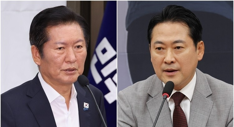 정청래 더불어민주당 대표(왼쪽)와 장동혁 국민의힘 대표(사진=연합뉴스)