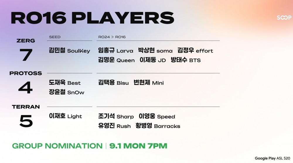 SOOP, ‘ASL 시즌 20’ 조지명식 진행