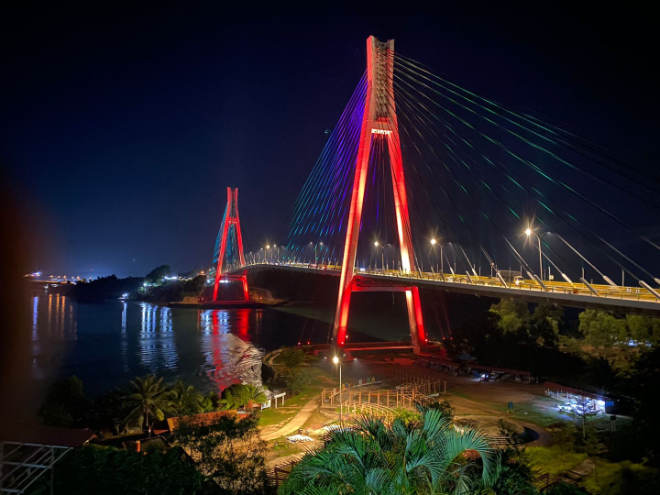 특수교 통합모니터링 시범사업이 진행된 인도네시아 바탐섬에 위치한 피사빌릴라교 전경.(사진=국토안전관리원)