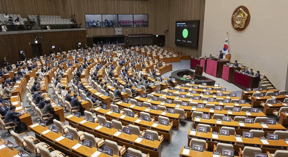 방송3법 중 방문진법 국회 통과한 국회 본회의(사진=연합뉴스)