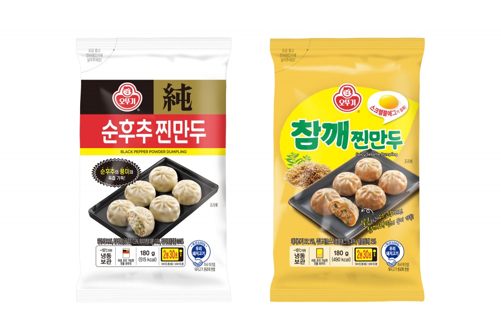 오뚜기, ‘순후추·참깨 찐만두’ 2종 선보여