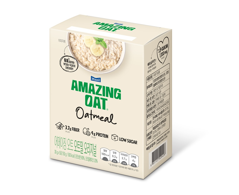 매일유업 어메이징 오트, 귀리 속껍질 ‘오트밀’ 선보여