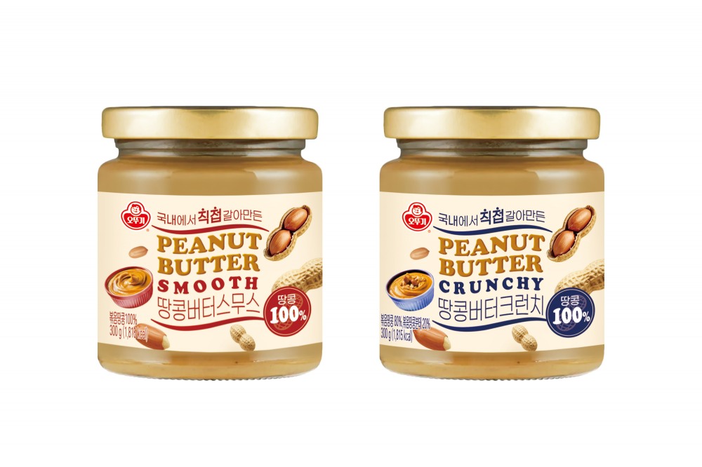오뚜기, 첨가물 ZERO, ‘100% 땅콩버터 크런치·스무스’ 2종 선보여