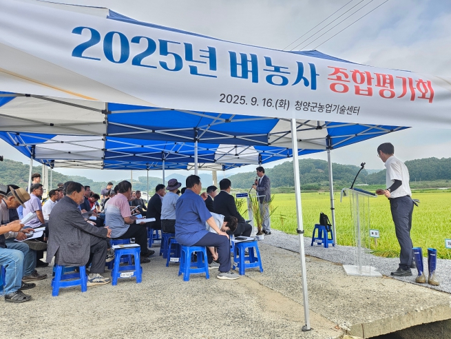 청양군, 2025년 벼농사 평가회 개최