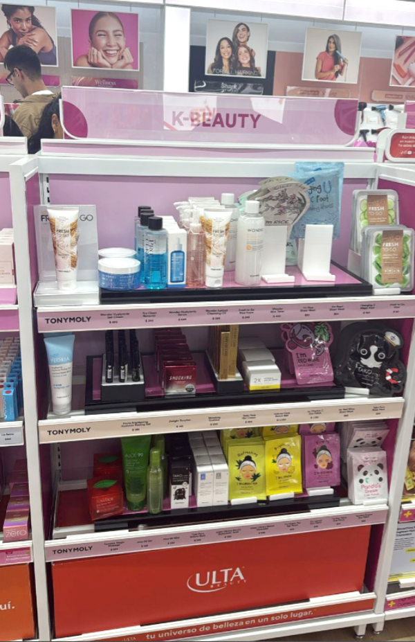 울타뷰티 멕시코 1호점 내 토니모리 매대.(사진=토니모리)