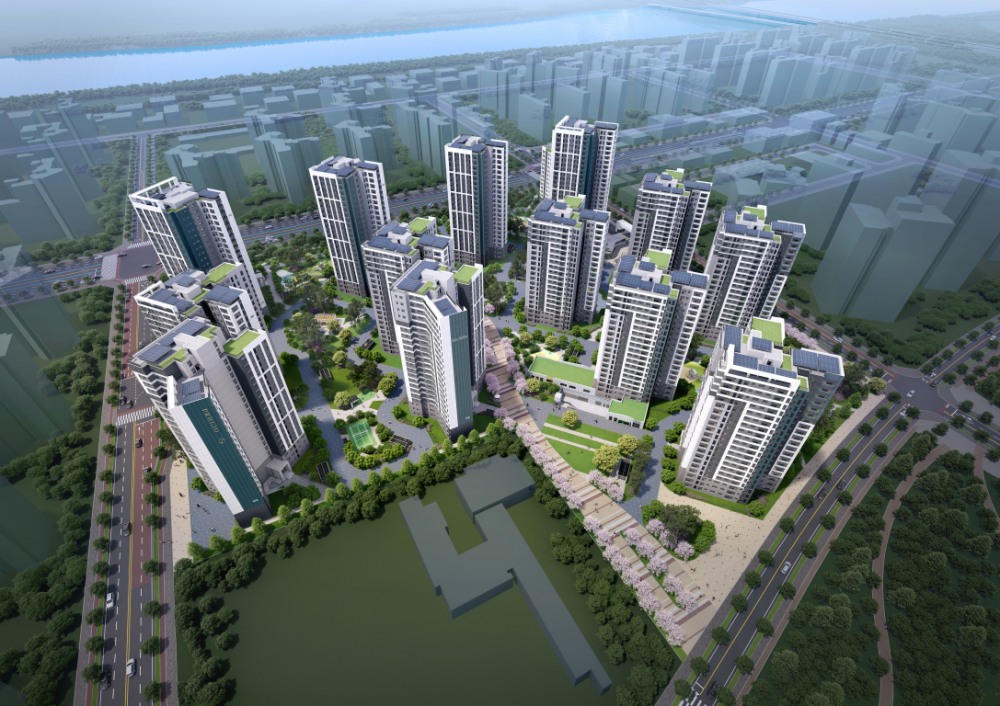 에코델타시티 푸르지오 트레파크 조감도.(사진=대우건설)