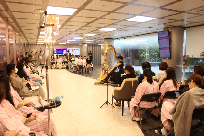 강남차병원, 여성암 환자들을 위한 하프 연주회 개최