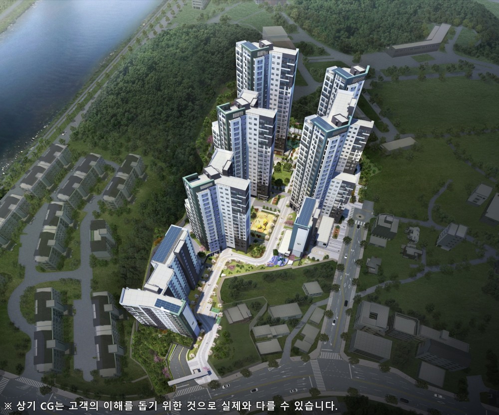 효성해링턴 플레이스 영주 더리버 조감도.(사진=진흥기업)