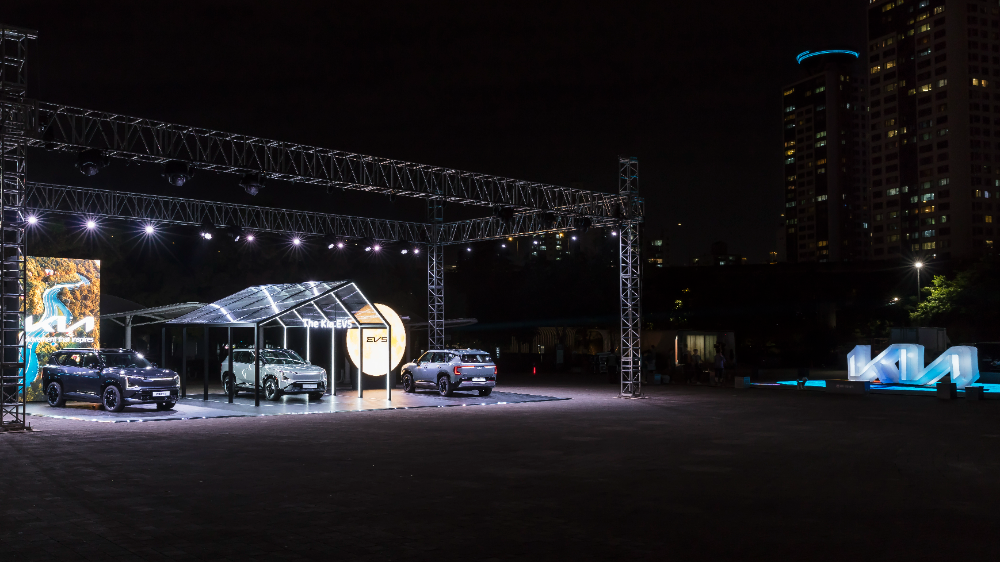 한강 빛섬축제 EV5 전시 공간의 모습.(사진=기아)