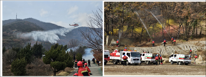 가을철 산불조심기간에 맞춰 본격적 산불방지 활동 모습 / 인천시청