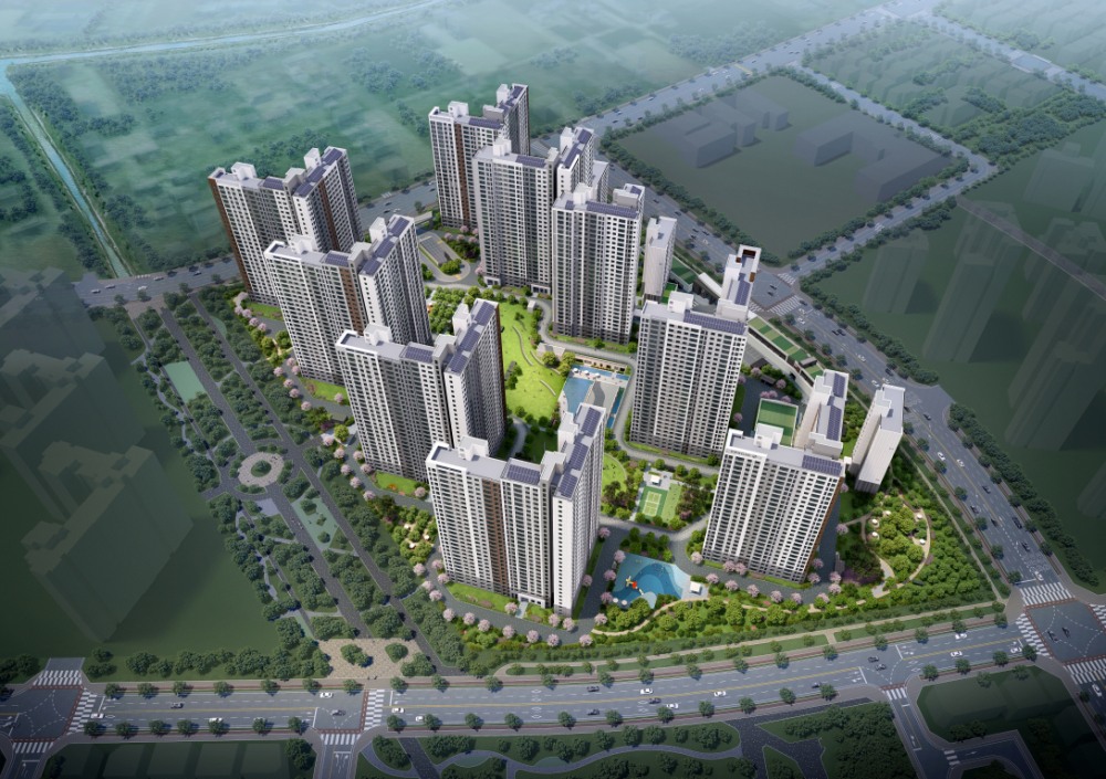 풍무역 푸르지오 더 마크 조감도.(사진=대우건설)