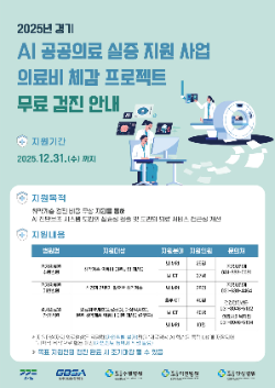 '의료비 체감 프로젝트’ 안내 포스터 / 경기도청