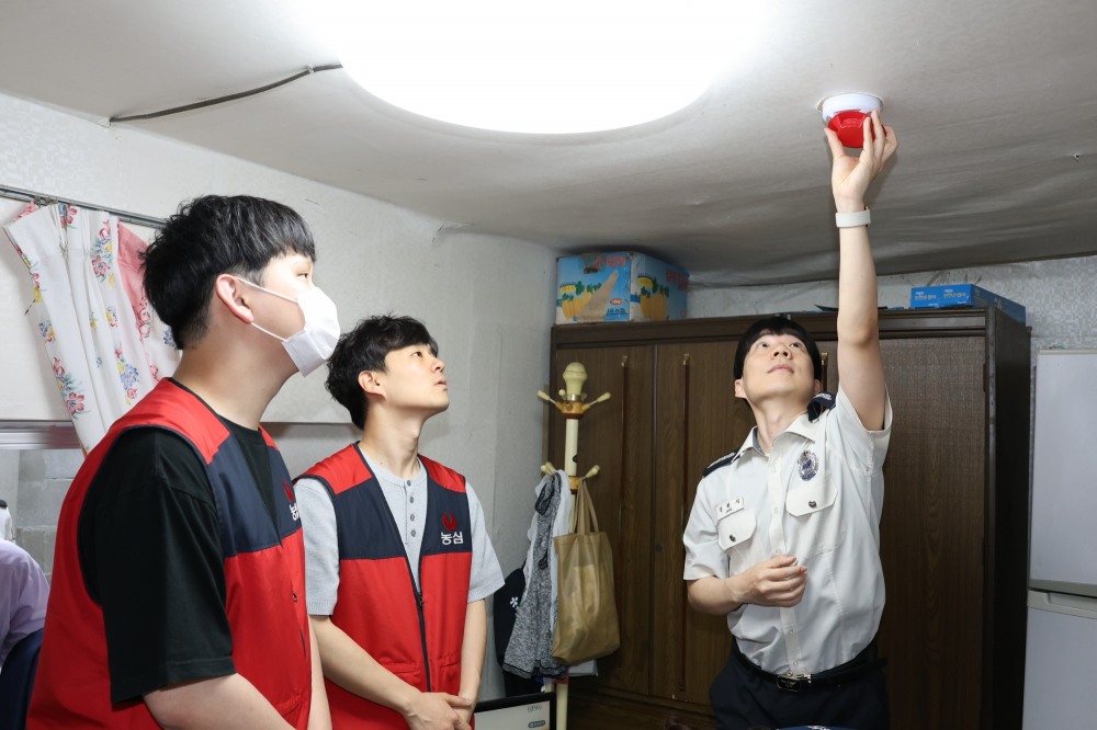 농심, 소방청과 화재경보기 1만 개 설치 완료