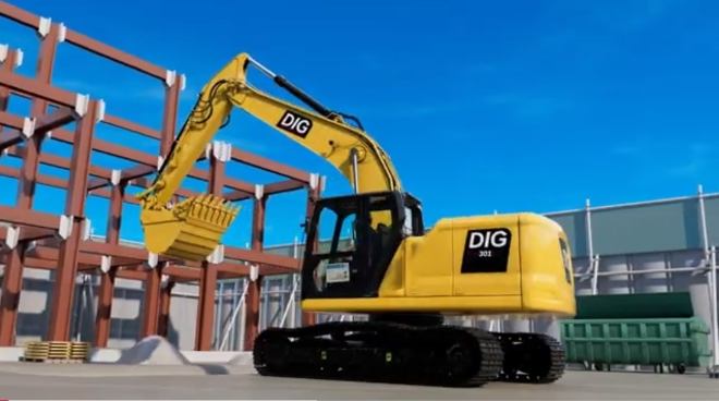 건설기계 사각지대에서 발생할 수 있는 깔림 사고 예방 영상.(사진=국토안전관리원)