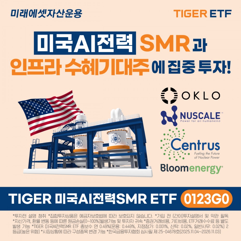 미래에셋운용 ’TIGER 미국AI전력SMR ETF’ 신규 상장