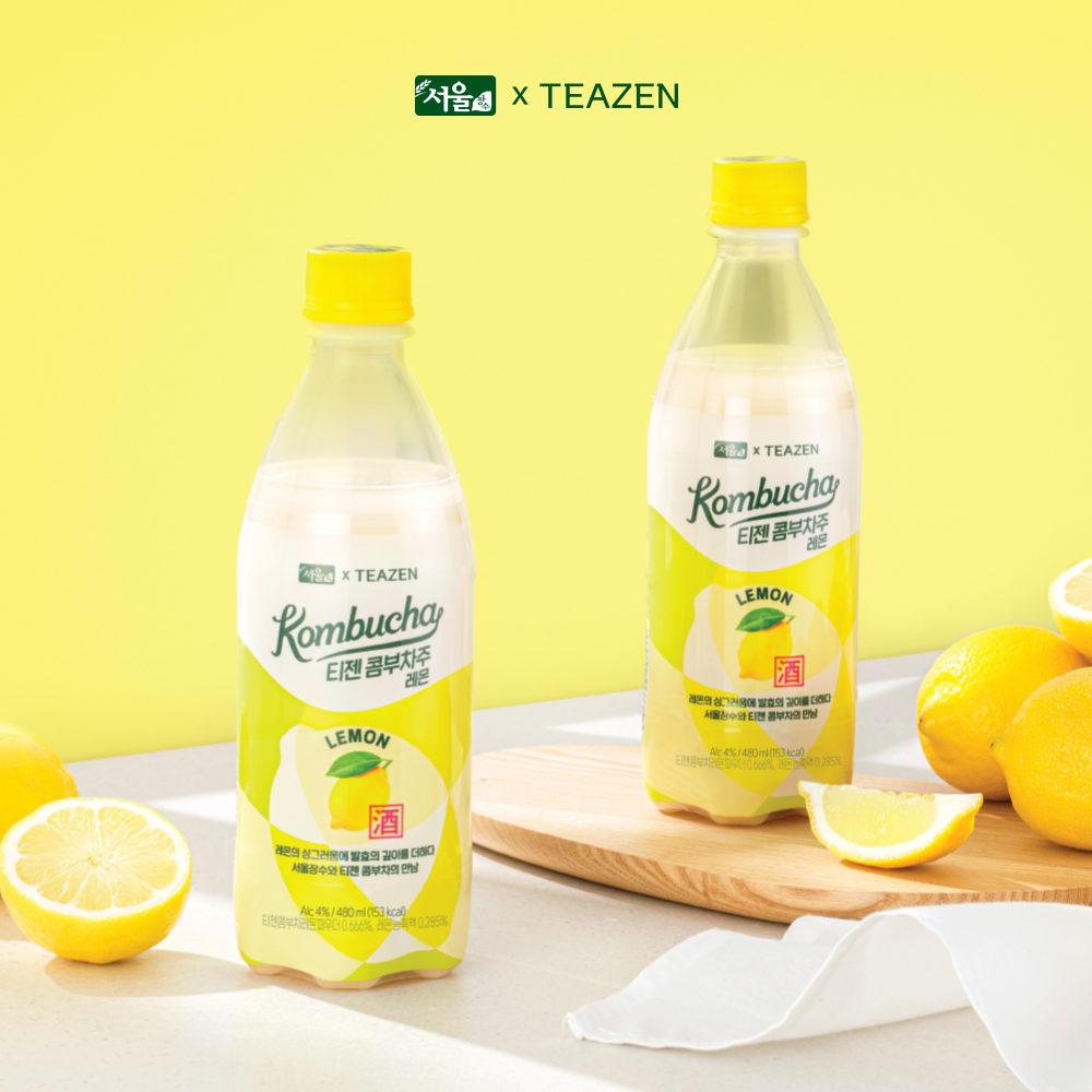 티젠과 서울장수, 콤부차 활용한 막걸리 '티젠 콤부차주 레몬' 출시