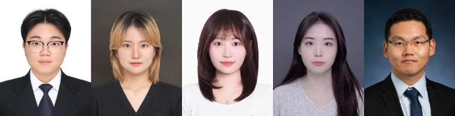 왼쪽부터 김민재, 김민정, 이민지, 정채영 학생, 김소정 교수. 사진=동국대