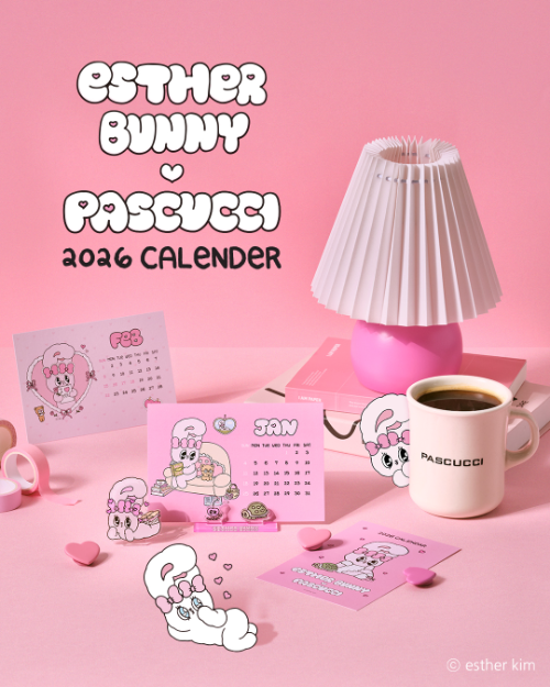 파스쿠찌 에스더버니 협업 2026년 탁상 캘린더 출시