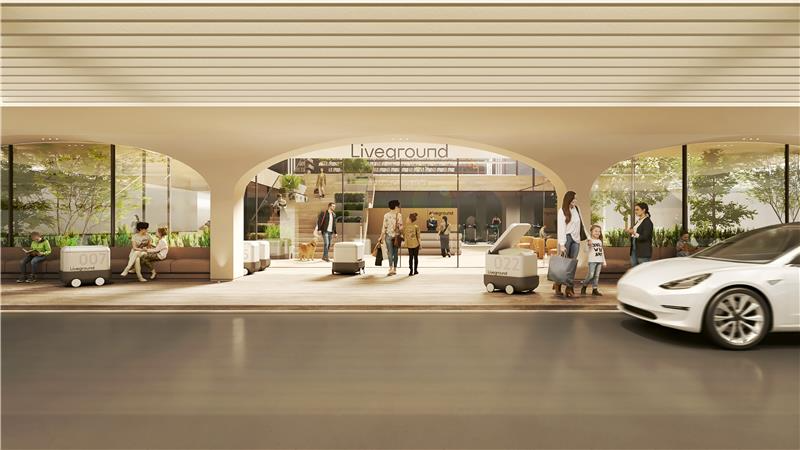 미래형 커뮤니티 허브 ‘Welcome Concourse’ 투시도.(사진=롯데건설)