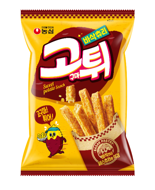 농심, 고구마튀김 모양 스낵 '바삭츄리 고튀' 출시