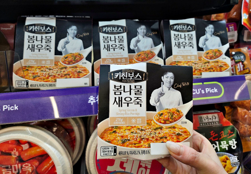 CU, 키친보스 협업 '봄나물 새우죽' 출시로 죽 매출 증가