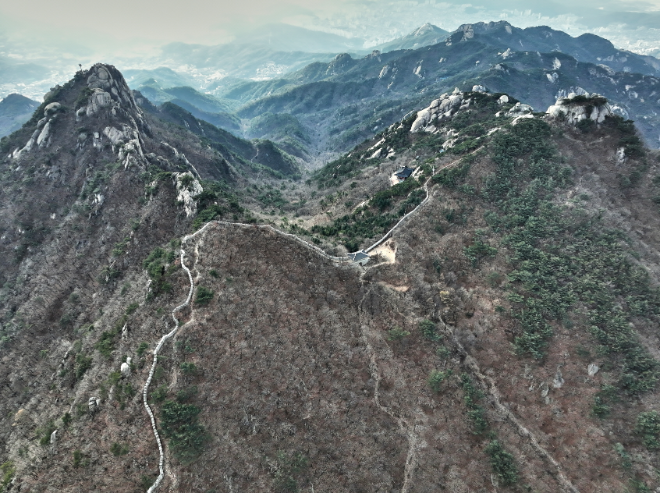 북한산성 대남문 주변 드론 사진 / 경기도청