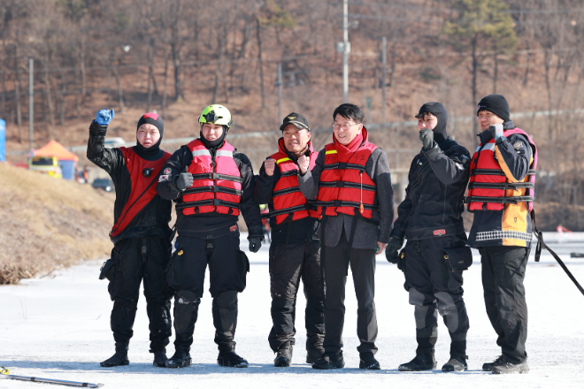 경기도의회 윤성근 부위원장, 동계 수난사고 대응 합동훈련 현장 점검 / 경기도의회