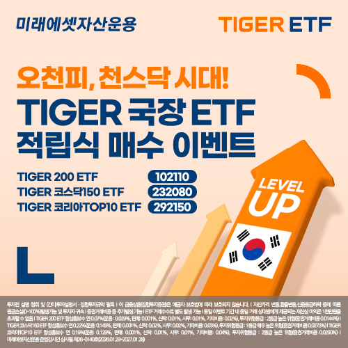 미래에셋자산운용, 국내 대표 ETF 적립식 매수 이벤트 실시