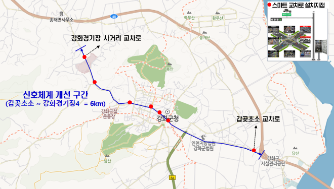 신호체계 개선 구간 / 인천시