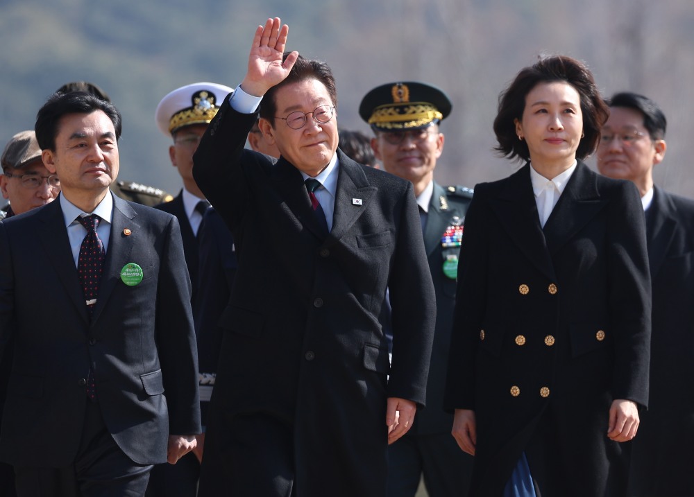 이재명 대통령, 육·해·공군 통합임관식 참석(사진=연합뉴스)