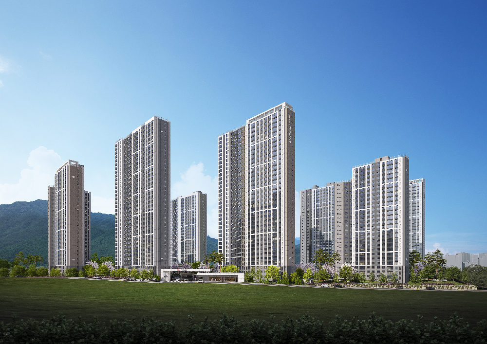 경산 상방공원 호반써밋 1단지 투시도.(사진=호반건설)