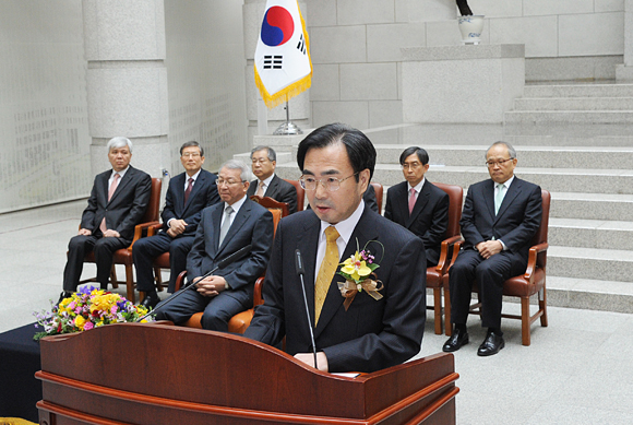 ▲퇴임사하는차한성대법관(사진제공=대법원)