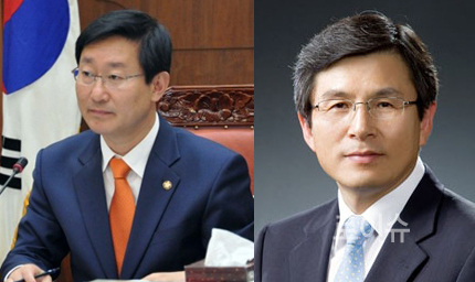 ▲판사출신박범계원내대변인(좌)과황교안법무부장관