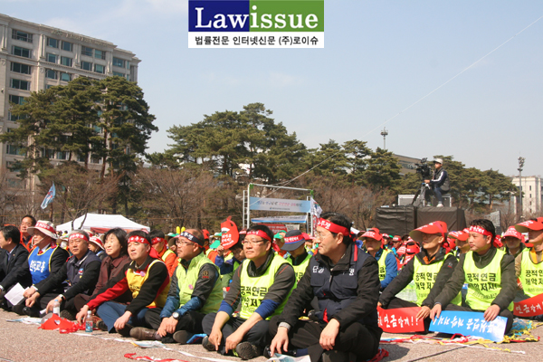 ▲공투본‘국민연금강화! 공무원연금개악저지!총력결의대회’참석한귀빈들