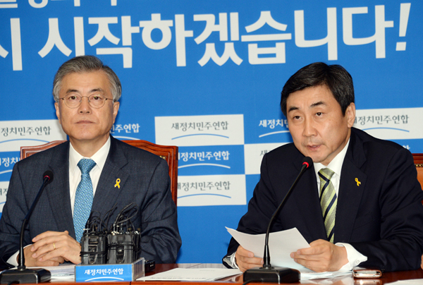 ▲문재인대표와이종걸원내대표(자료사진=새정치민주연합)