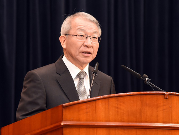 ▲4일대법원에서시무식사하는양승태대법원장(사진=대법원)