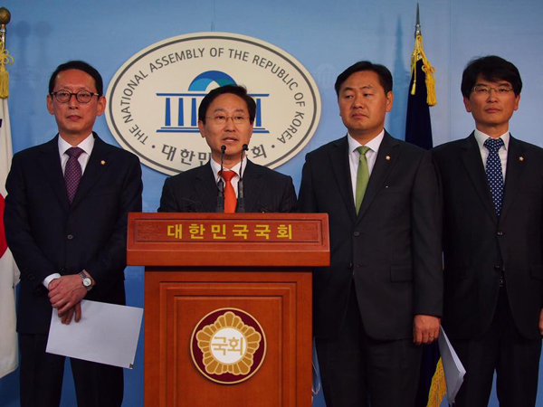 김도읍 새누리당 원내수석부대표, 박범계 의원, 박완주 더불어민주당 원내수석부대표, 김관영 국민의당 원내수석부대표 (사진=박범계 의원 페이스북)