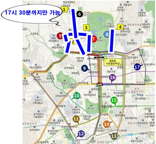 법원 판결, 청와대 200미터 촛불행진은 대통령 항의와 책임 촉구
