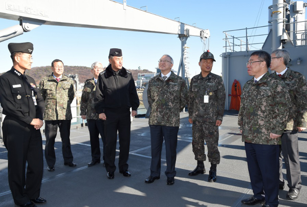 양승태 대법원장, 인천해역방어사령부(인방사) 위문