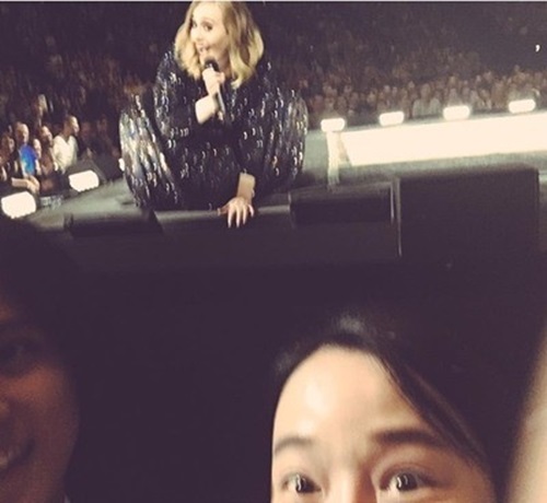 아델 콘서트 인증샷 소이, "우상을 만났어"