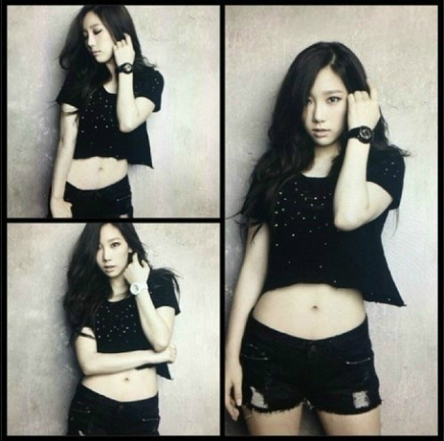 음악중심 태연, 탱크톱에 완벽 S라인 '너무 예쁜 그녀'