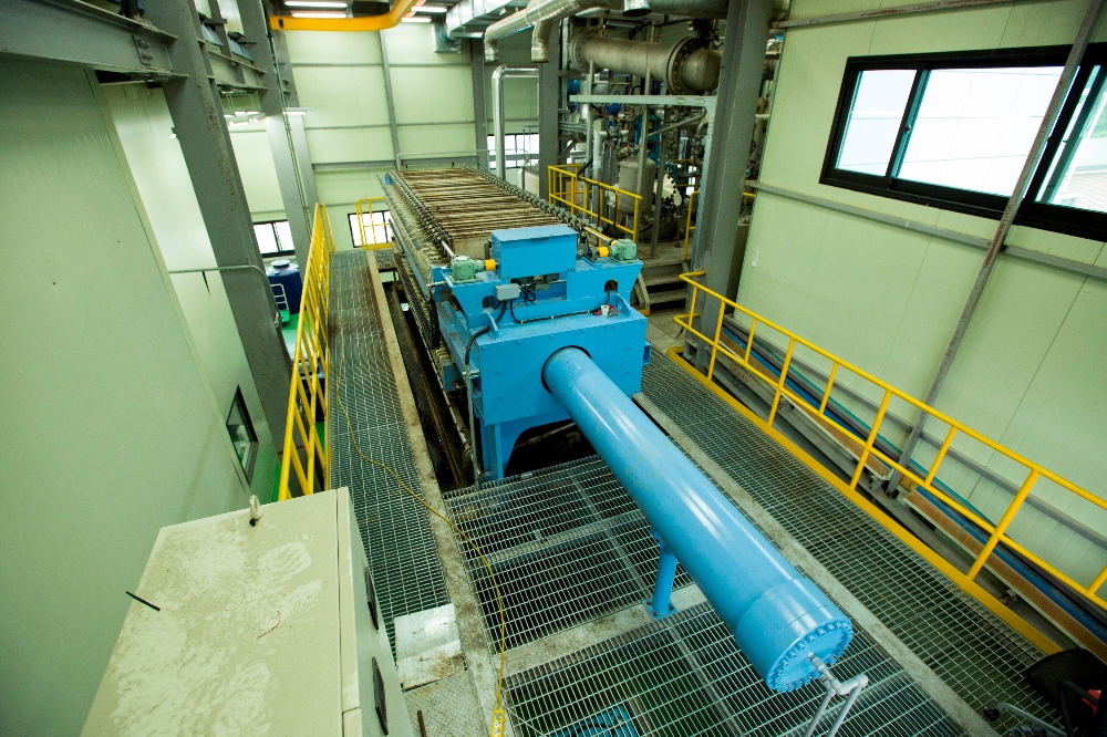 하수슬러지 실증시설 내부 장치.(제공=현대건설)