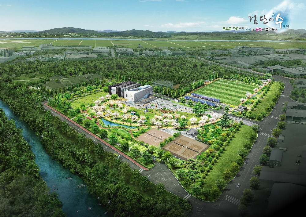 단 하수처리장 증설공사 조감도.(제공=한화건설)